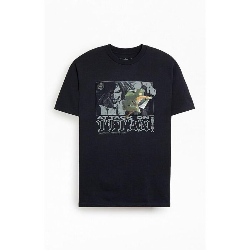 HYPLAND Men's Attack On Titan Mikasa Fly T-Shirt - Multicolor Hoodie, Sweatshirt | DripVista.com