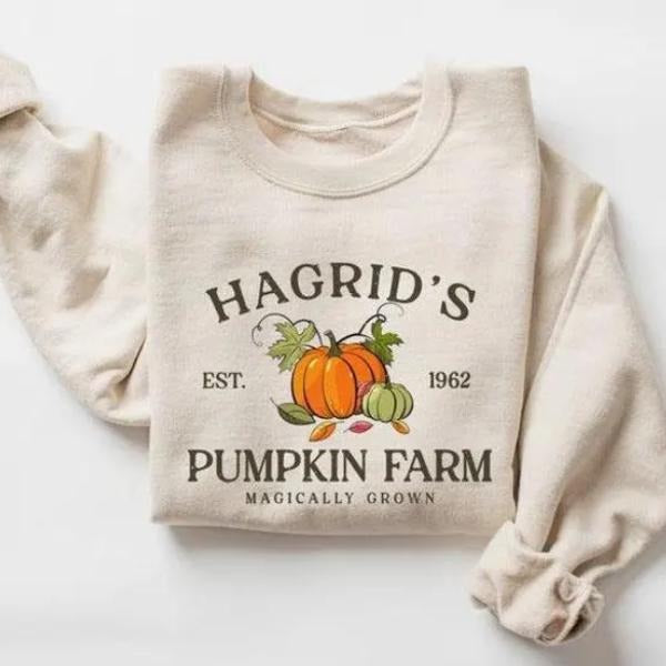 Hagrid'WB shield Pumpkin Patch Fall Sweatshirt, Pumpkin Patch Shirt, Halloween Sweatshirt Hoodie | DripVista.com