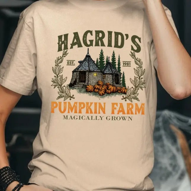 Hagrid's Pumpkin Farm Halloween Magic T-shirt Casual Crewneck Hoodie, Sweatshirt | DripVista.com