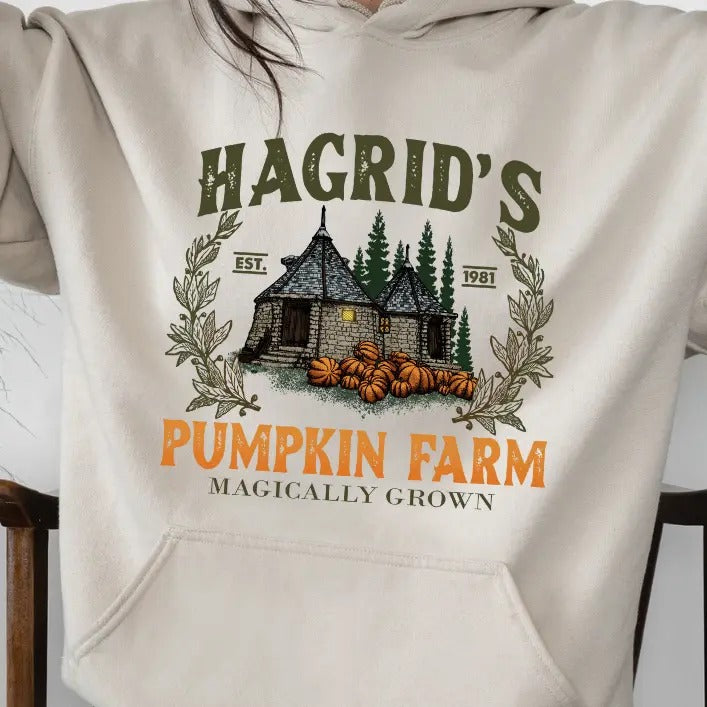 Hagrid's Pumpkin Farm Halloween Magical Sweatshirt T-Shirts, Hoodie | DripVista.com