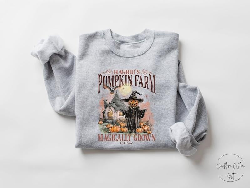 Hagrid's Pumpkin Farm Sweatshirt, Thanksgiving 2024 sweater, Fall Sweatshirt, Halloween Sweatshirt, Pumpkin Sweatshirt,...