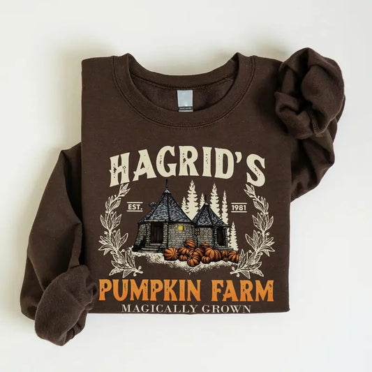 Hagrid's Pumpkin Patch Sweatshirt, Thanksgiving 2024, Fall Sweatshirt, Halloween Sweatshirt, Pumpkin Sweatshirt, Fall Shirt,Book Lover Gifts style 03