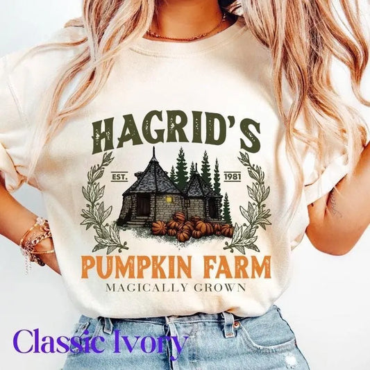 Hagrids Pumpkin Patch Tshirt, Fall Sweatshirt, Pumpkin Patch Shirt, HP Fan Shirt, HP Fan Gift, Potterhead Gift, Halloween Tee