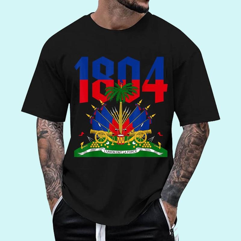 Haitian Revolution 1804 Haiti Flag Independence Day Unisex T-Shirt, Cotton 100%, Top Trending Fashion