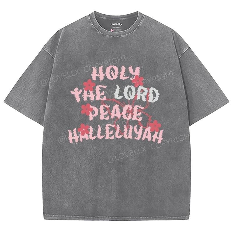 Halleluyah Washed T-Shirt, Christian Jesus  t shirts, Vintage 90s Graphic Tee Gift Womenswear Top Cotton Hoodie, Sweatshirt