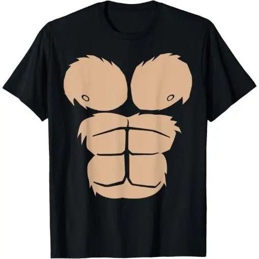 Halloween Costume Funny Monkey Gorilla Chest Suit Halloween T-Shirt Made in USA Hoodie, Sweatshirt | DripVista.com