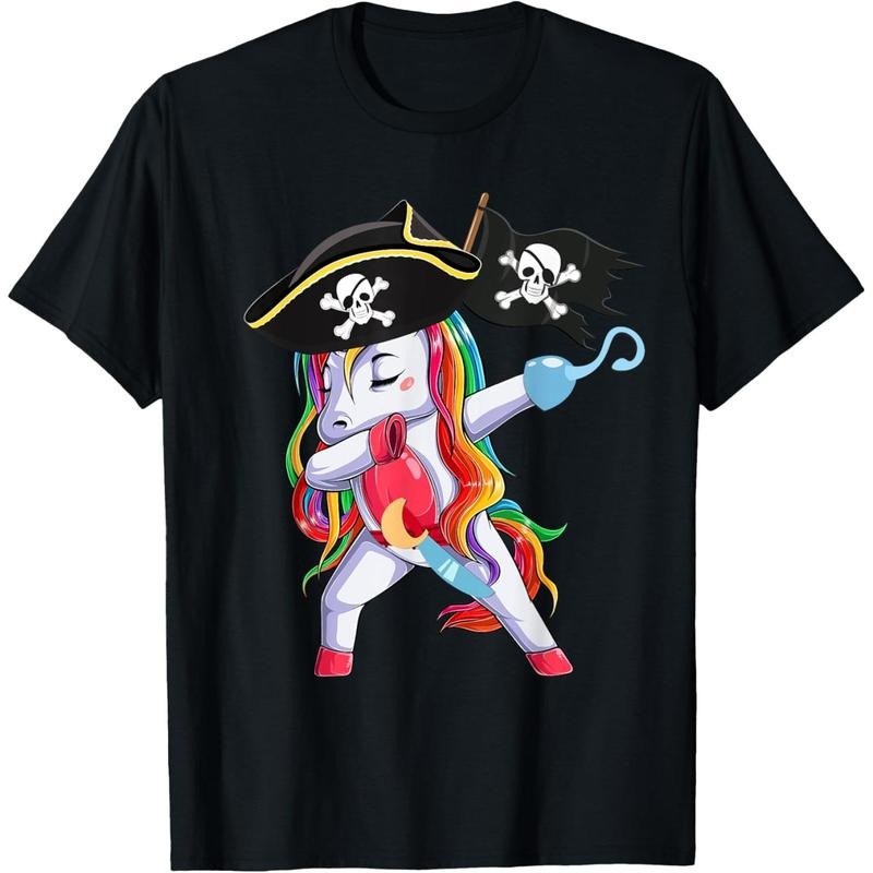 Halloween Dabbing Cute Pirate Unicorn Apparel Kids Girls T-Shirt made in usa Hoodie, Sweatshirt | DripVista.com