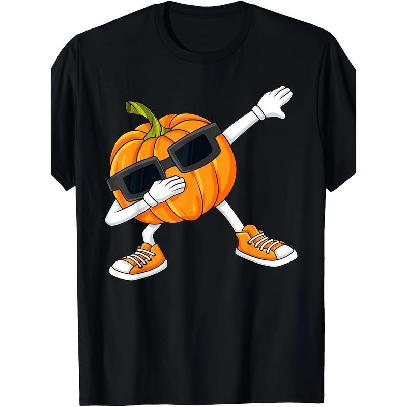 Halloween Dabbing Pumpkin Thanksgiving Day Mens T-Shirt- 220g made in usa Hoodie, Sweatshirt | DripVista.com