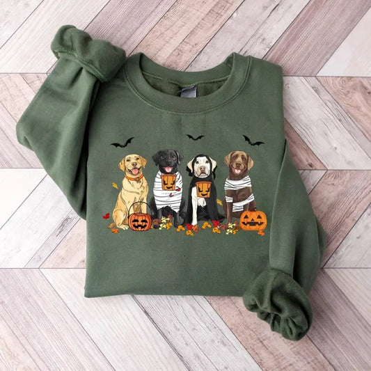 Halloween Dog Sweatshirt, Labrador Retriever Ghost Dogs sweatshirt, Halloween Sweatshirt, Halloween Sweater,Ghost Sweatshirt