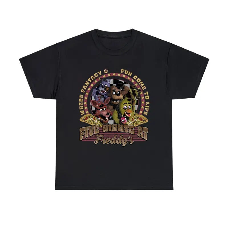 Halloween Five Nights At Freddy's Tee Retro Gaming Costume T-Shirt