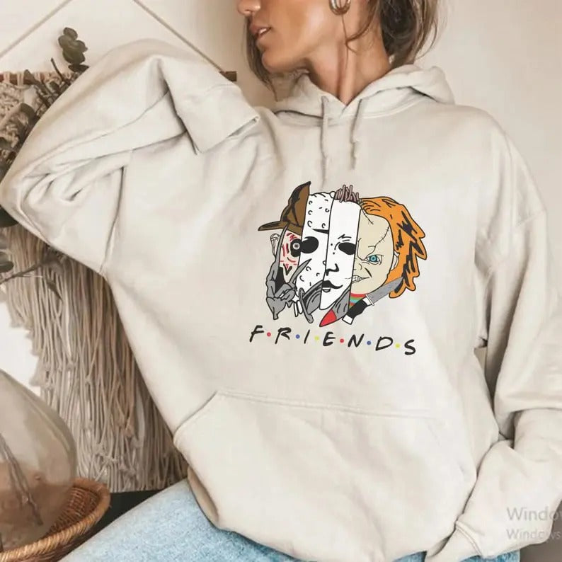 Halloween Friends Movie Hoodies, Halloween Friends Characters Hoodies, Halloween Hoodies T-Shirts, Sweatshirt | DripVista.com