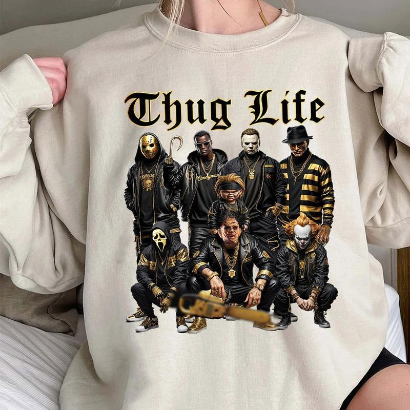 Halloween Horror Characters THUGLIFE Shirt, Halloween ThugLife Shirt, Halloween Horror Girls Shirt, Halloween Girls Horror Shirt