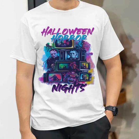 Halloween Horror Nights Graphics Tee , Universal Horror shirt, Halloween Horror Characters T-shirt for men and women Menswear Top
