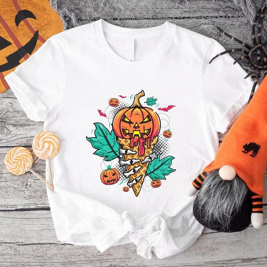 Halloween Ice Cream Shirt, Spooky Ice Cream T-Shirt, Funny Pumpkin Gift Tee, Ice Cream Lover Gift Shirt, Boo Day Celebration Shirt.