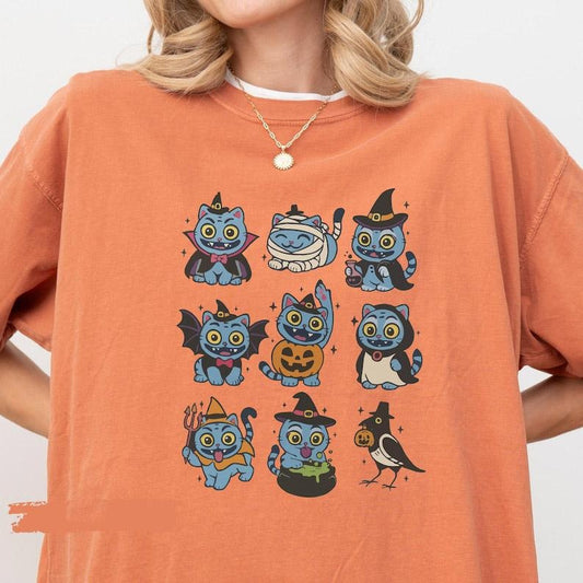 Halloween Kpop Hunter Tiger  T-Shirt, Pumpkin Fall Vibes Kids Shirt, Huntrix Jinu T-Shirt, Saja Girls Tee For Fan, Kpop Movie Fan Gift, Kid Youth Shirt, Unisex TShirt