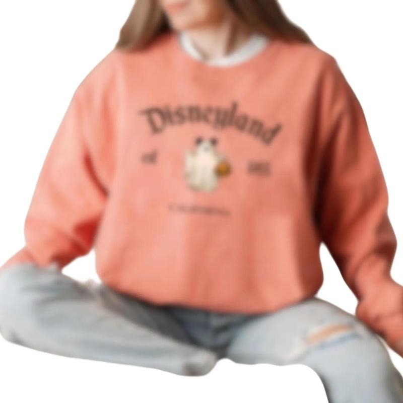 Halloween Magic Land Comfort Colors Sweatshirt, Cute Ghost Mouse Halloween Sweater, Halloween 2025 Gifts