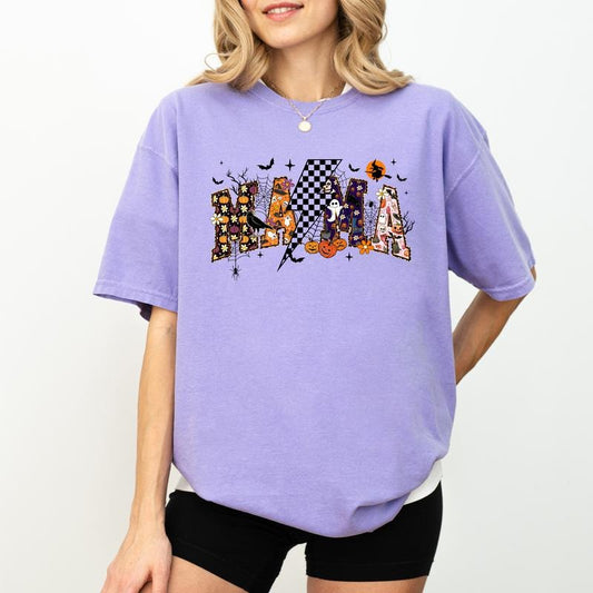 Halloween Mama Shirt, Coquette Mama Unisex Top, Mom Halloween Graphic T-shirt, Sweatshirt For Mom, Cute Momster Tee, Spooky Mama Tee, Gift for Mom, Comfy Fabric Graphic Tee, Women's Tops, Menswear, Cotton Fabric Relaxed Fit Chic Style