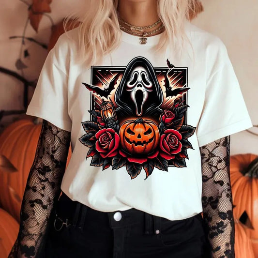 Halloween Michael Myers and Ghost Face Shirt, Halloween Horror Movie Fan, Horror Character Shirt, Halloween Funny Movie Shirtstyle{n002}2