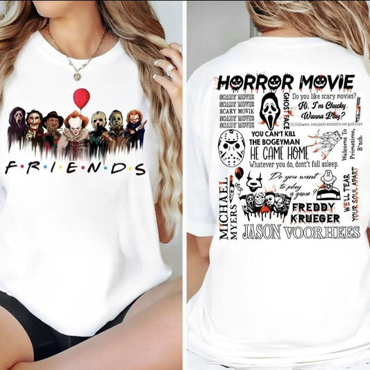Halloween Movies Friends Sweatshirt,  Halloween Shirt, Halloween Friends Sweatshirt, Halloween Crewneck Sweater, Fall Sweater, Halloween Sweater, Halloween Characters, Funny Halloween T Shirt