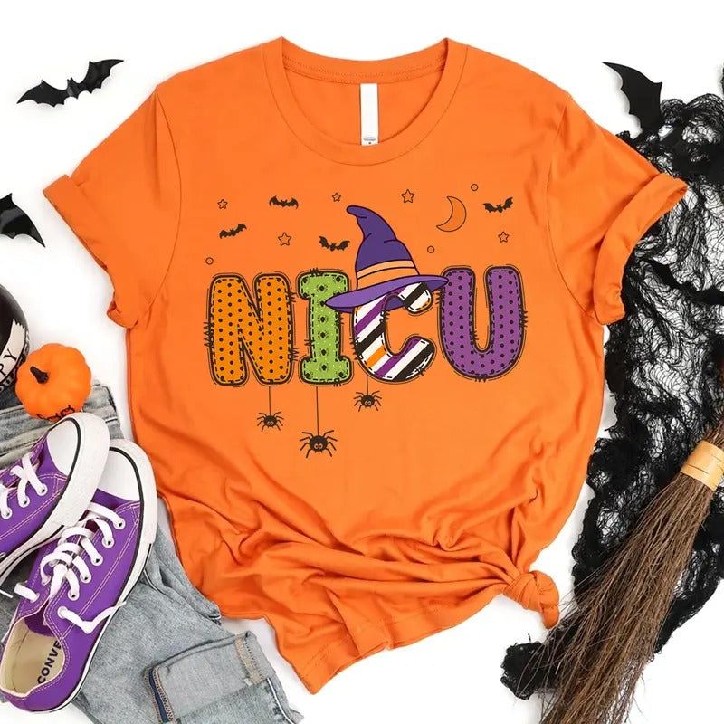 Halloween NICU Nurse T-shirt, Halloween Nurse Shirt, Nurse Fall Tee, NICU Halloween Tshirt, Gift for Nurse