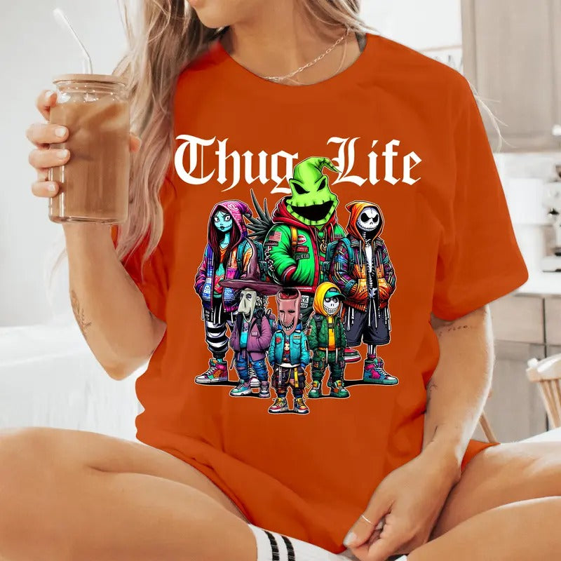 Halloween Nightmare Thug Life T-Shirt, Trick Jumpman Treat T-Shirt, Spooky Season T-Shirt, Halloween Nightmare Lovers...