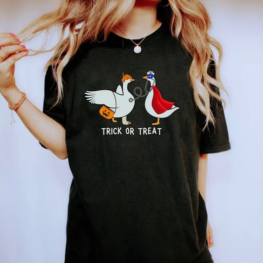 Halloween Nurse Comfort Colors T-shirt, Silly Goose Trendy Shirt, Nurse Funny Nurse, Fall Party Tee Fabric Garment
