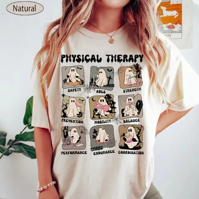 Halloween Physical Therapy Shirt, PT Ghosts Shirt, Physical Therapist Shirt, Spooky PT Shirt, PT Pta Shirt, Doctor Physical Therapist Shirt