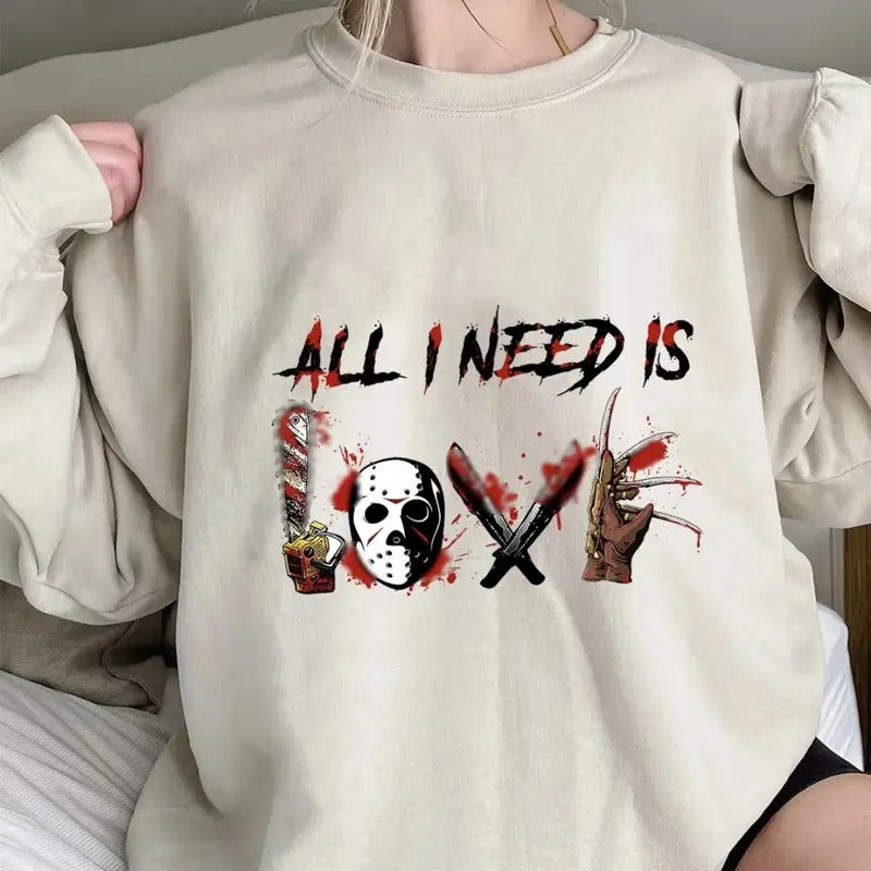 Halloween T-Shirt, Halloween Sweatshirt, Halloween Hoodie, Halloween Gift Shirt Fit Cotton Womenswear