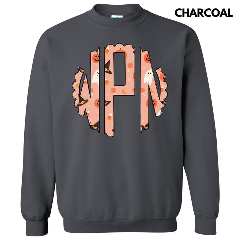 Halloween Things Monogram Sweatshirt 'NLB'