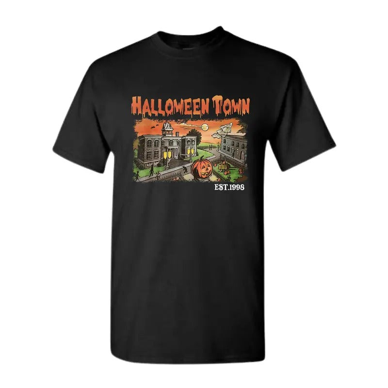 Halloween Town EST 1998 T-Shirt, Halloween Party Cute Halloween T-Shirt, For Men And Women Hoodie, Sweatshirt | DripVista.com