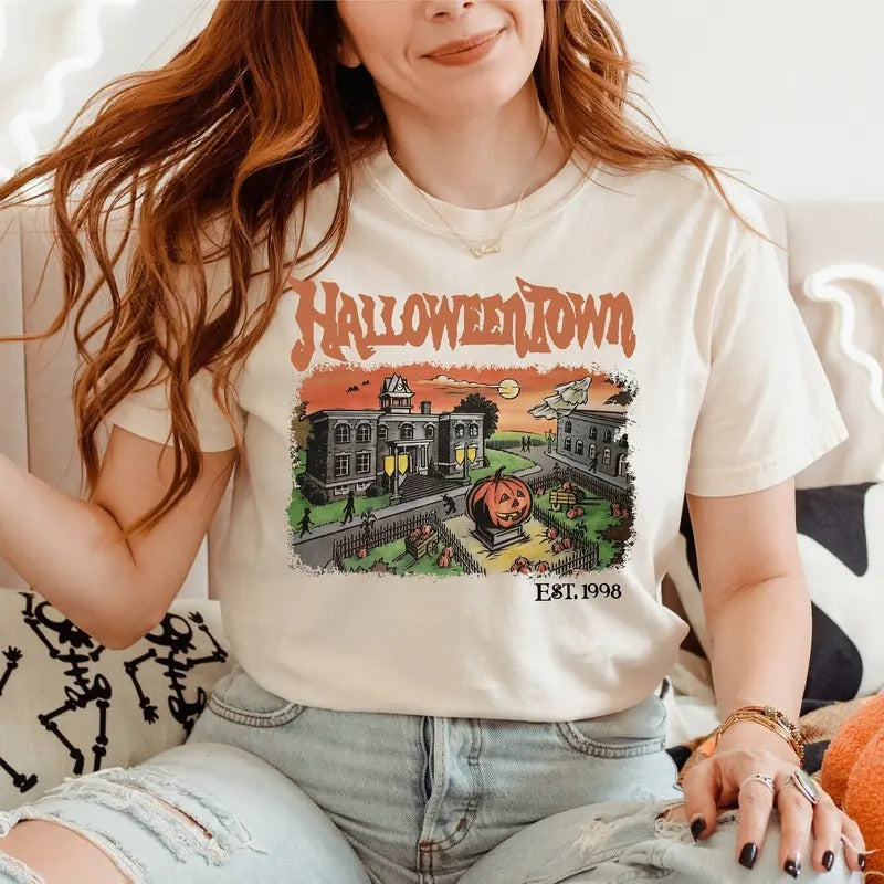 Halloween Town Shirt, Halloween Town Est 1998, Halloween Sweatshirt, Halloween Pumpkin Shirt, Halloween Party Giftstyle{n002}2