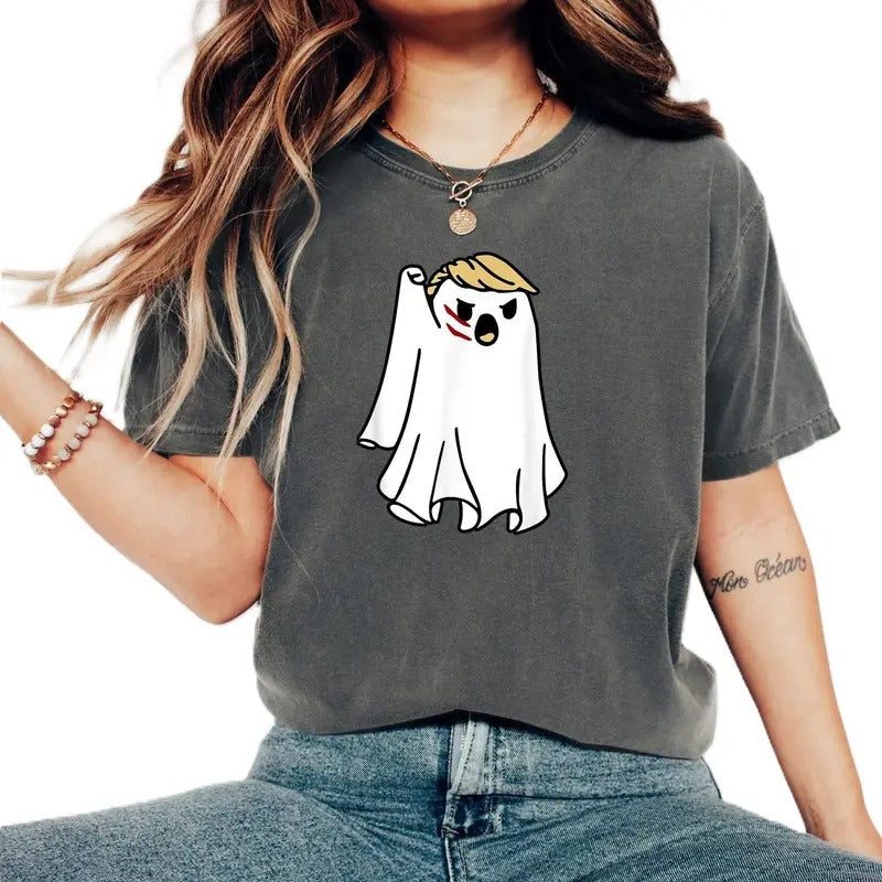 Halloween Trumpkin T-Shirt, President Donald Trump 2024 T-Shirt, Trump Fight Ghost, Republican Halloween Gift, Trump...