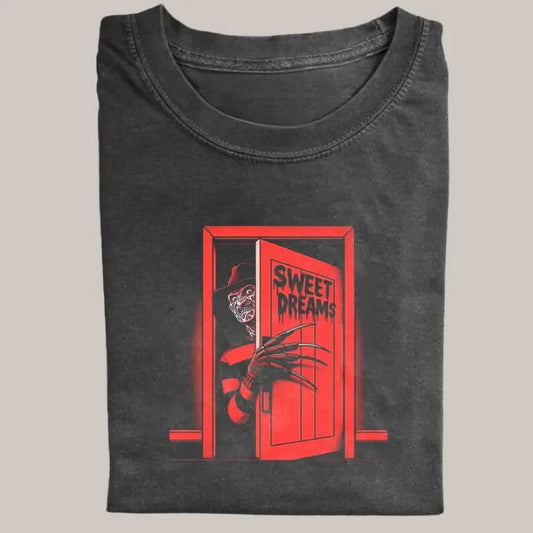 Halloween Vintage Tees, Freddy Krueger Sweet Dreams T-shirt, Horror Movie Shirt, Unisex Funny Halloween Shirt Menswear Womenswear Streetwear