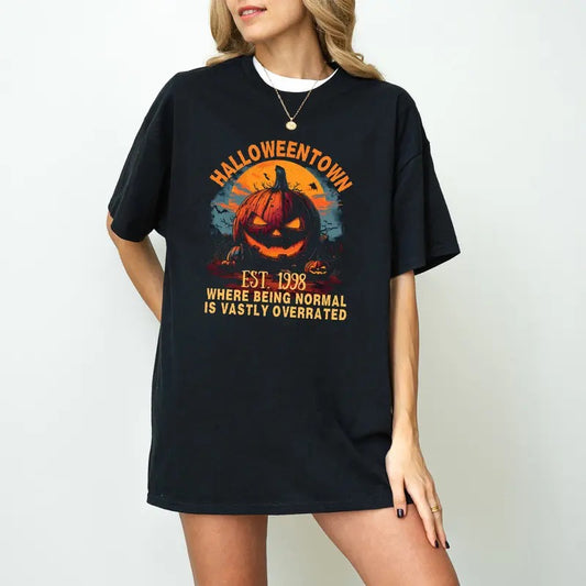 HalloweenTown Est. 1998 T-Shirt, Retro HalloweenTown T-Shirt, Halloween Pumpkin T-Shirt, Fall Sublimation, Halloween Shirt
