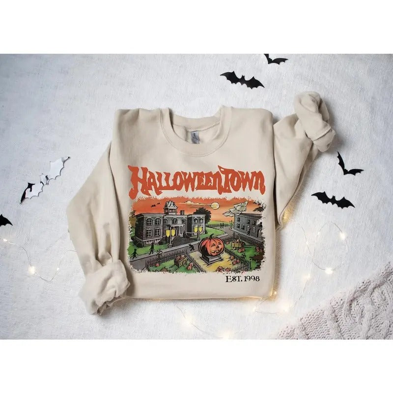 Halloweentown Est 1998 Sweatshirt, Halloweentown University, Retro Halloweentown Sweatshirt, Fall Sweatshirt T-Shirts, Hoodie