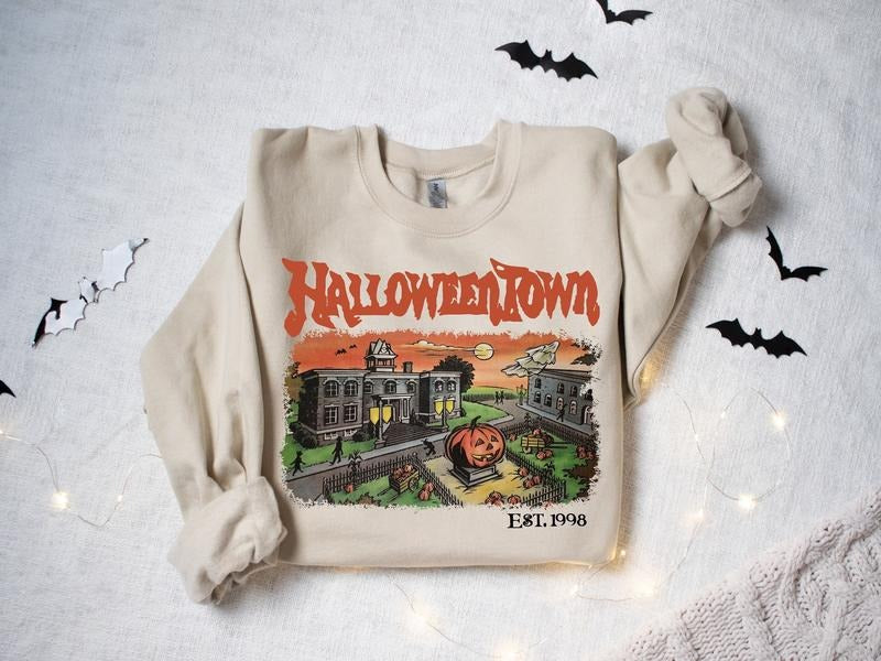 Halloweentown Est 1998 Sweatshirt, Halloweentown University, Retro Halloweentown Sweatshirt, Fall Sweatshirt, Halloween Sweatshirt