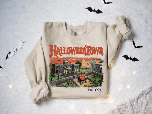 Halloweentown Est 1998 Sweatshirt, Halloweentown University, Retro Halloweentown Sweatshirt, Fall Sweatshirt, Halloween Sweatshirt