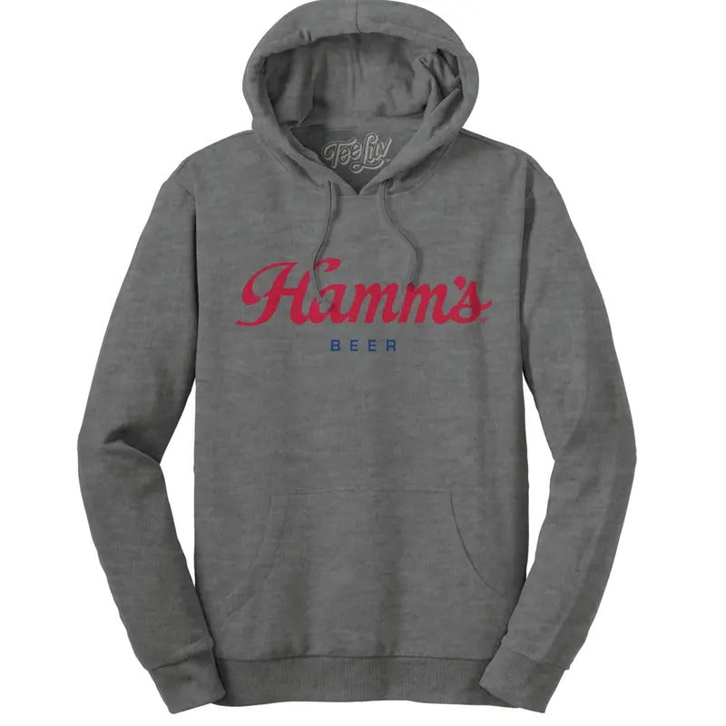 Hamm's Beer Logo Hooded Sweatshirt - Oxford Gray