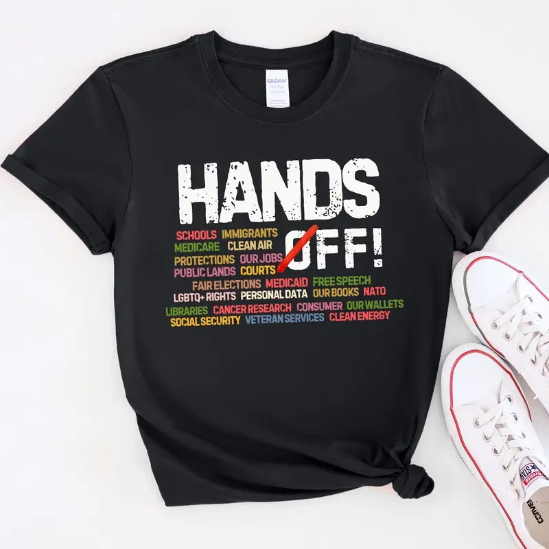 Hands FOG Protest Shirt, Political Activism Tshirt, Save Public Lands, Medicare Social Security, Free Speech,...