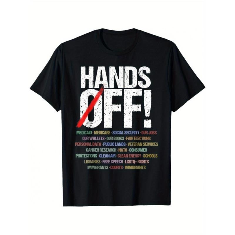 Hands Off Protest Graphic T-Shirt