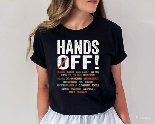 Hands Off Protest Shirt, Political Activism Tee, Environmental Rights T-Shirt, Save Public Lands, For Men, For Women