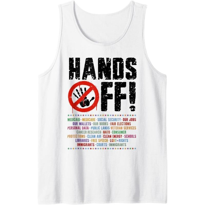 Hands Off Protest Social Security And Medicare Protest Tank Top T-Shirts, Hoodie, Sweatshirt | DripVista.com