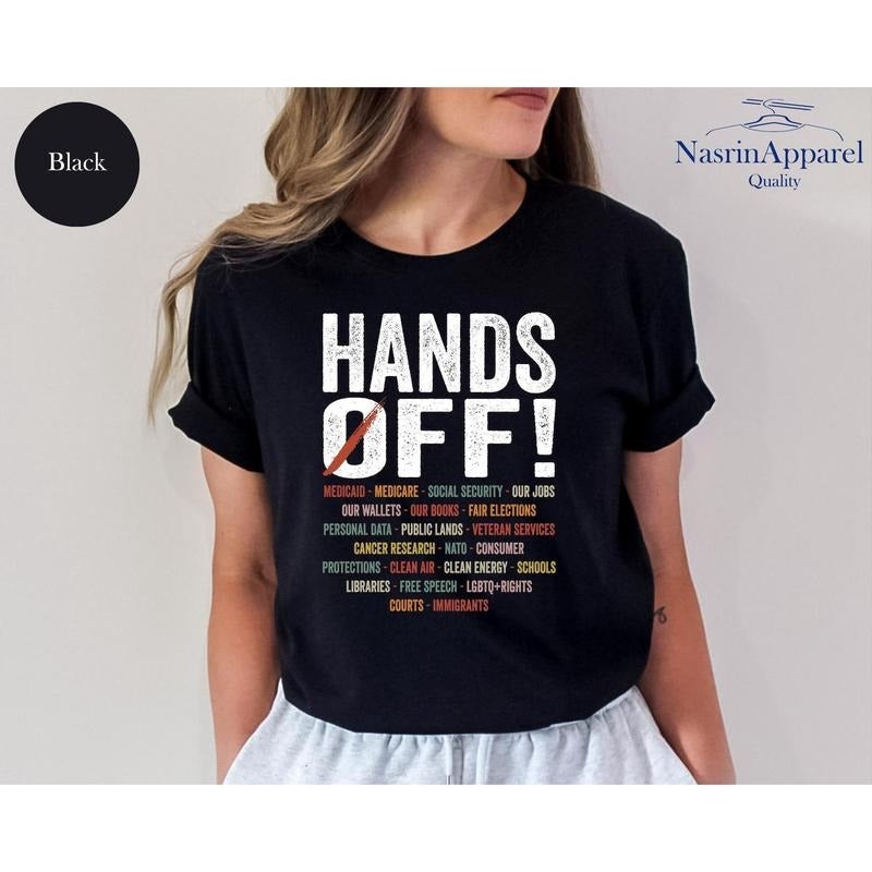 Hands Off Protest T Shirt, Political Activism sweatshirt, hoodie Environmental Rights T-Shirt, Save Public Lands,...
