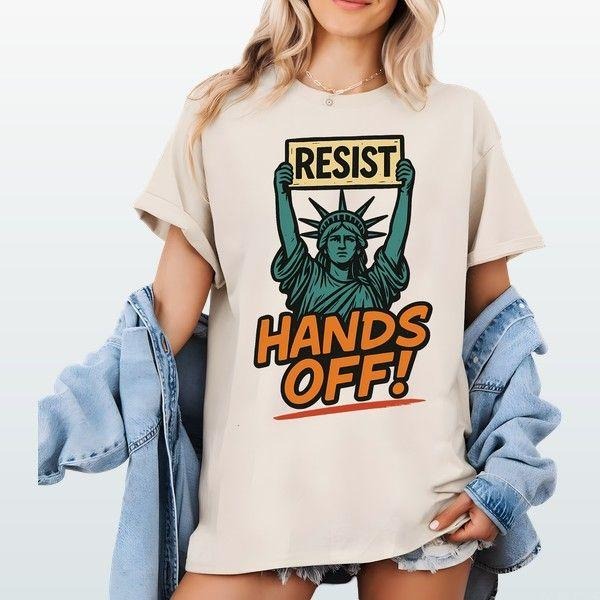 Hands Off Resist T-shirt Adventure Tee For Outdoor Enthusiasts Gift For Her Hoodie, Sweatshirt | DripVista.com