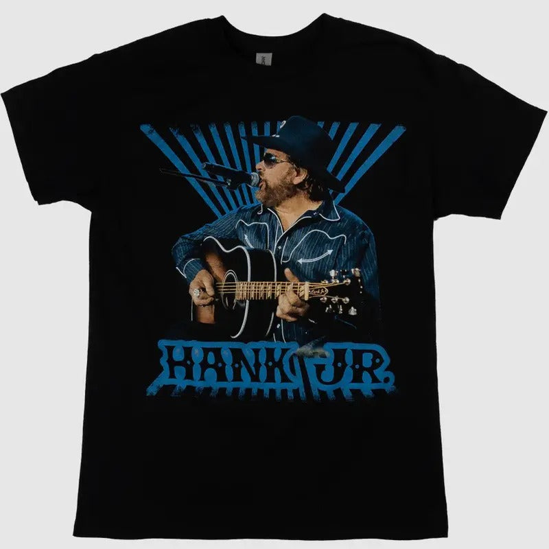 Hank W Picture Tee, Country Music Shirt Cotton Fabric