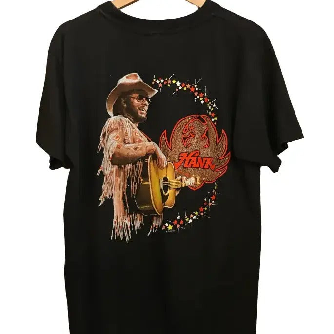 Hank Williams Jr. 80’s Concert T-Shirt Classic Cotton