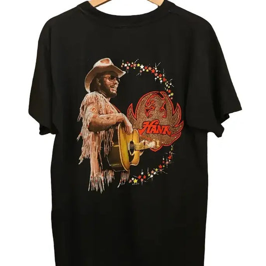 Hank Williams Jr. 80’s Concert T-Shirt Classic Cotton