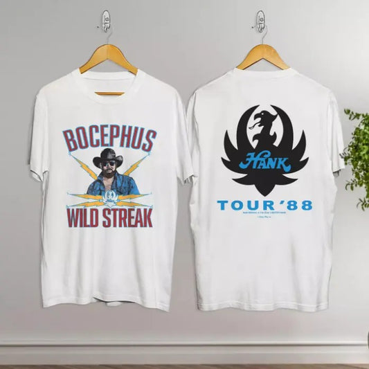 Hank Williams Jr 1988 Bocephus Wild Streak Tour 88 T-Shirt