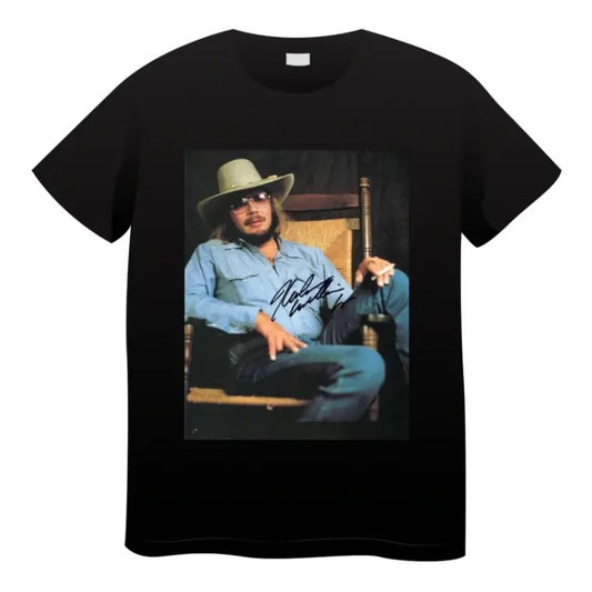Hank Williams Jr Outlaw Tee - Men's Cotton T-shirt Fabric Menswear