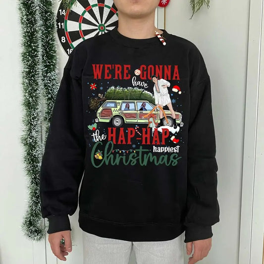 Hap Hap Happiniest Christmas Shirt, Griswold Family Christmas Vacation, Funny Xmas Holiday Tee Sweater Hoodie, Vintage Gift For Christmas